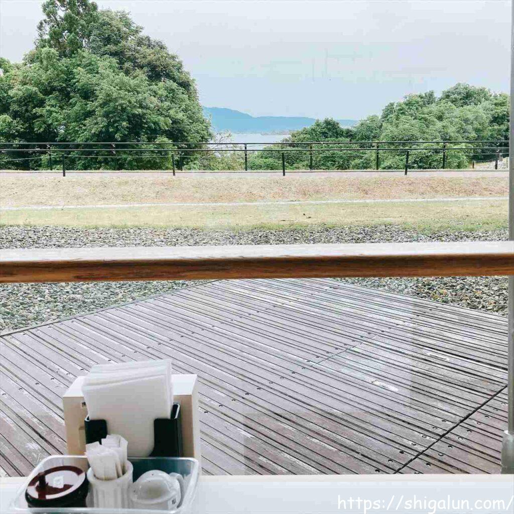 琵琶湖博物館レストランから見た景色