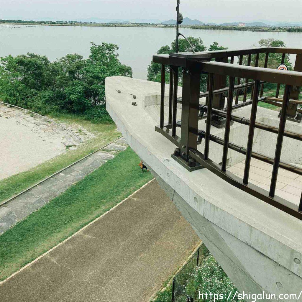 琵琶湖博物館の樹冠トレイル1 丸子船トレイルの先端
