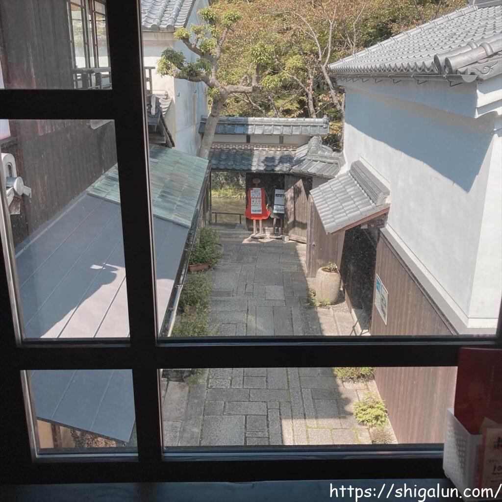 千成亭八幡堀店、窓からの景色