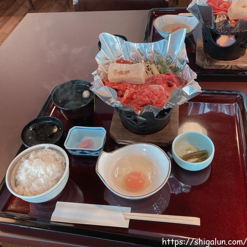 千成亭八幡堀店のすき焼き鍋膳を食べてみた！